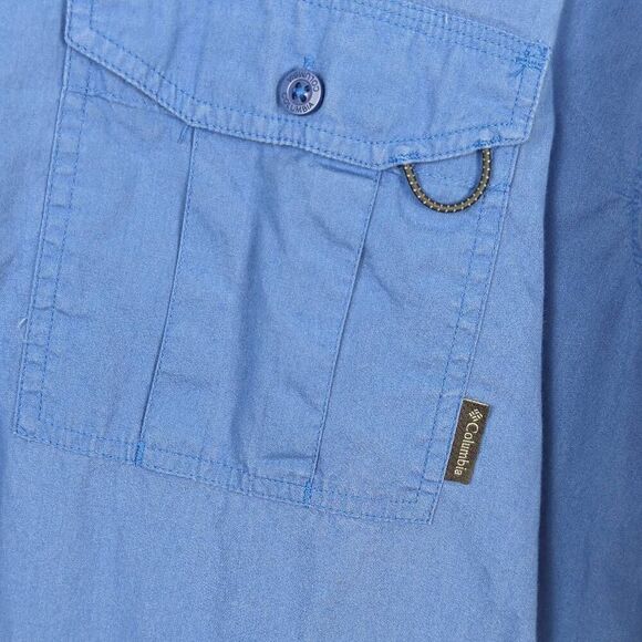 Columbia Men’s 2XL XXL Blue Button Down Vented Fishing Shirt Comfort Outdoors - Picture 3 of 5